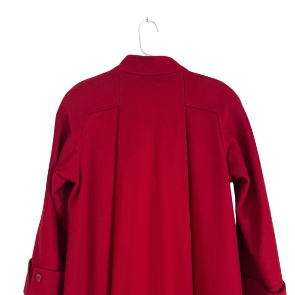 Vintage Alorna Wool Coat – Bold Red Double-Breasted Mid-Length Made in USA large - Picture 14 of 14